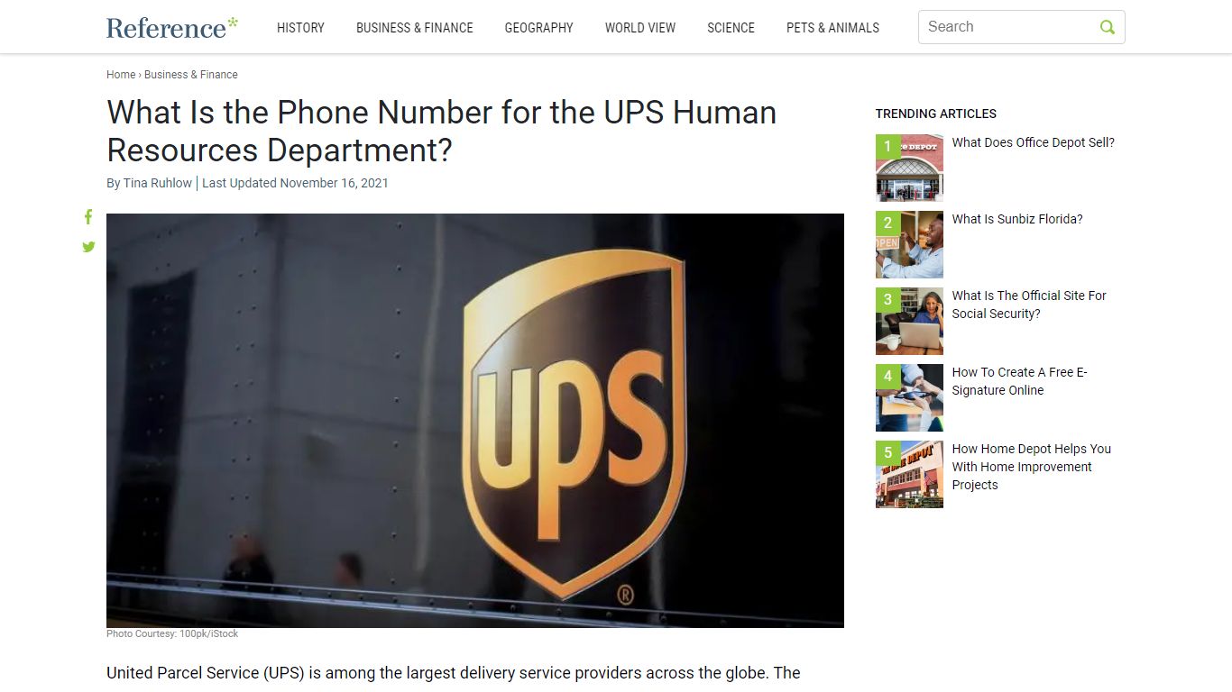 What Is the Phone Number for the UPS Human Resources Department?